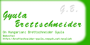 gyula brettschneider business card